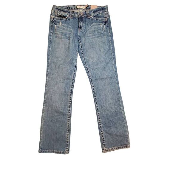 Aeropostale Bayla Skinny Distressed Med Wash Blue Jeans Size 9/10 R - Picture 1 of 13